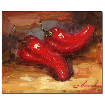 'Chili Peppers' Canvas Art,35x47